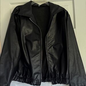 Classic vegan Black Women's Jacket leather look xl